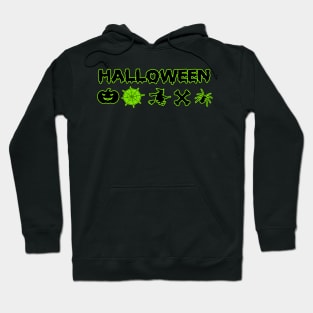 Halloween Witch Pumpkin Spider Bones Hoodie